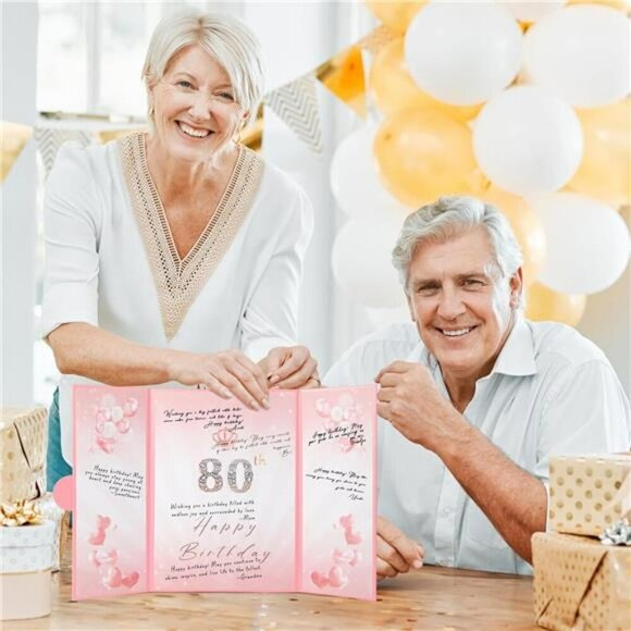 Pink Gold Birthday Guestbook Sign In Board Party Decoration Keepsake Display - Picture 6 of 8